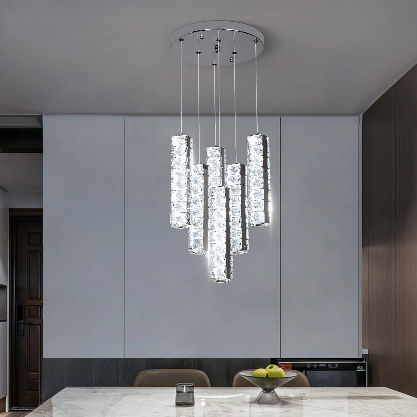 VETRULUS Nordic K9 Crystal Ceiling Lamp Led Chandelier