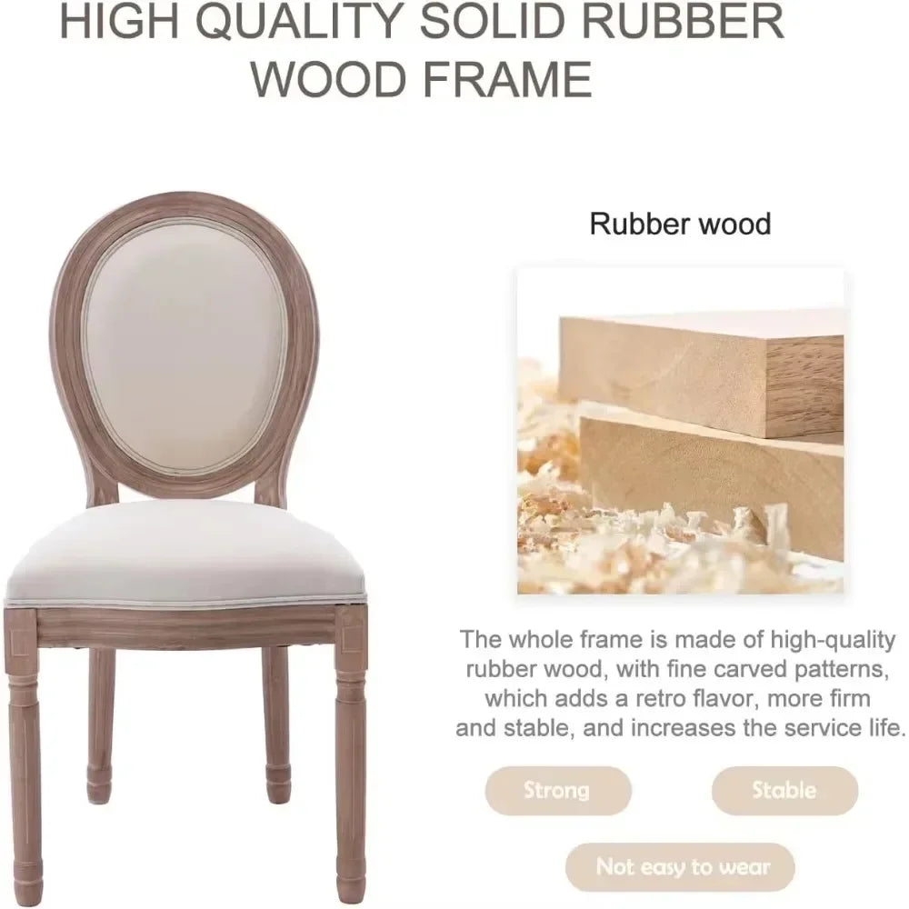 HUANZHUANG French Country Dining Chairs Solid Wood
