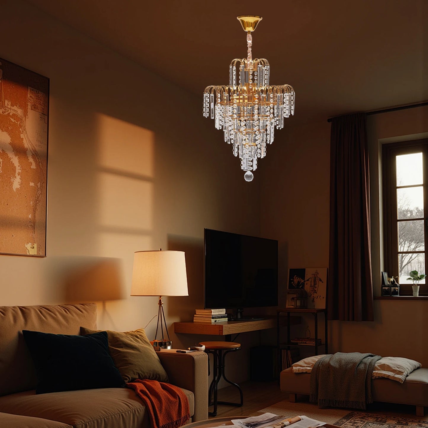 Luxury Crystal Chandelier Ceiling Pendant Light Fixture