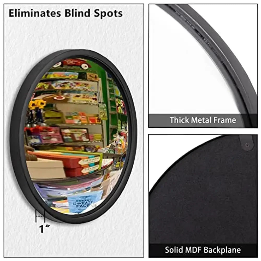 DUTRIEUX Convex Round Metal Frame Wall Mirror Bathroom Vanity