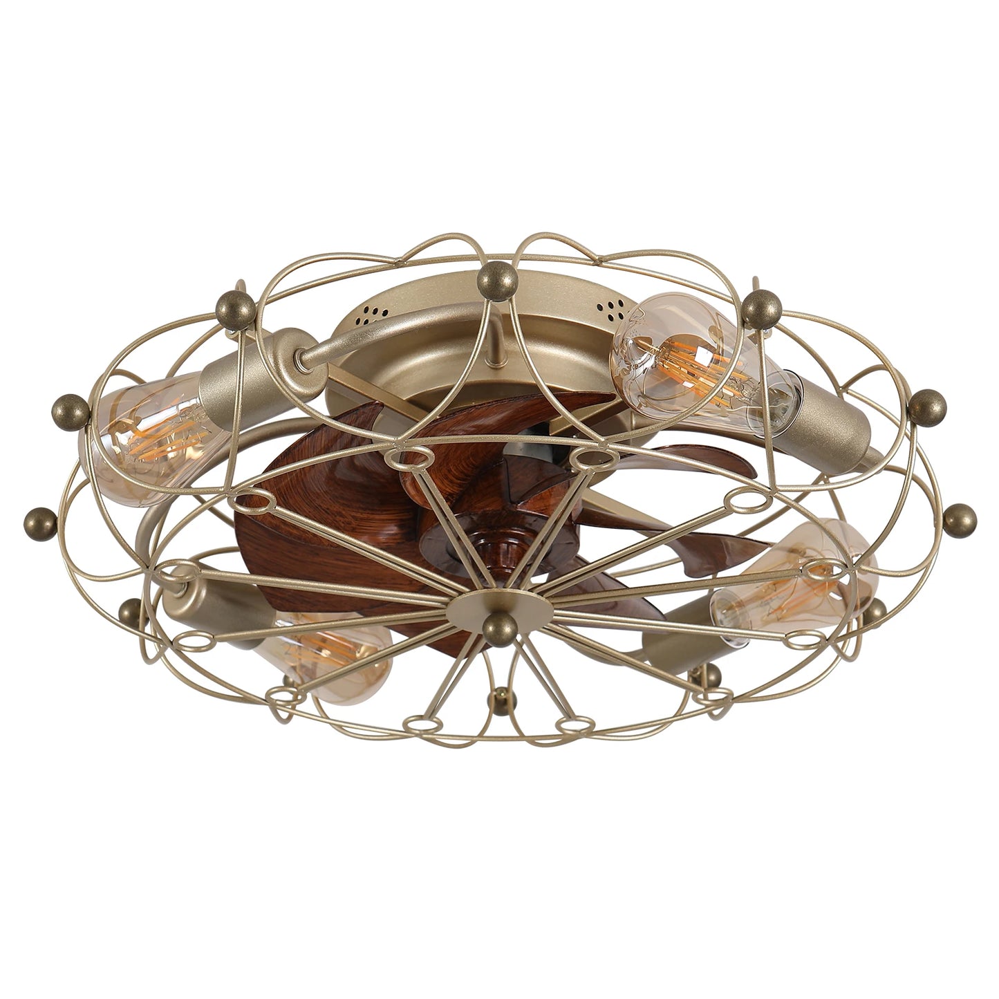 Hign Concerned Low Profile Caged Ceiling Fan Remote Lights