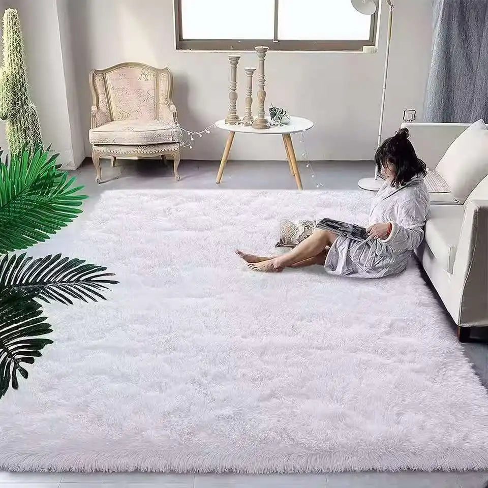 VIKAMA Tie Dyed Fluffy Plush Carpet For Living Room