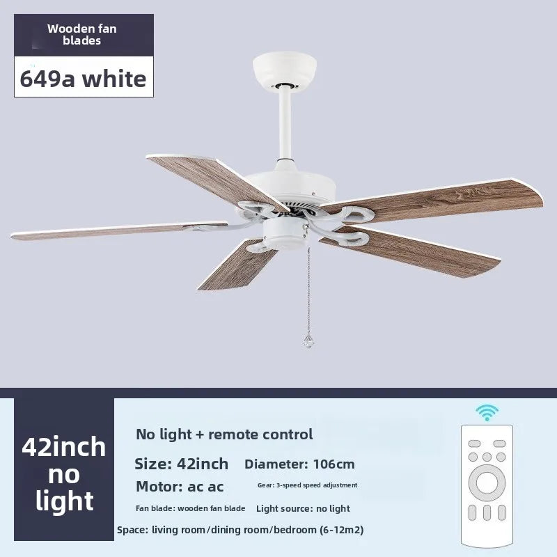 VITRUST Scandinavian Style Ceiling Fan Lamp With Tiffany Glass Shade