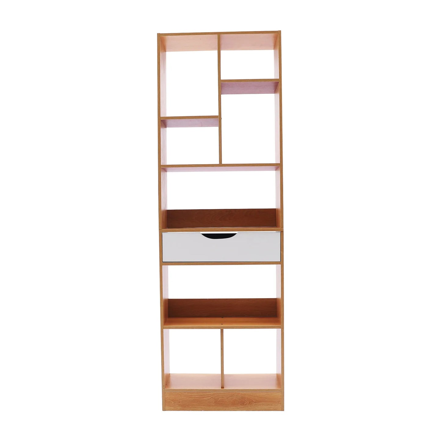 CNCEST Storage Cabinet Bookcase Organizer With Drawer MDF