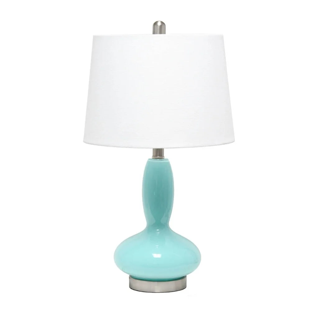 XMSJ Contemporary Glass Table Lamp With Fabric Shade