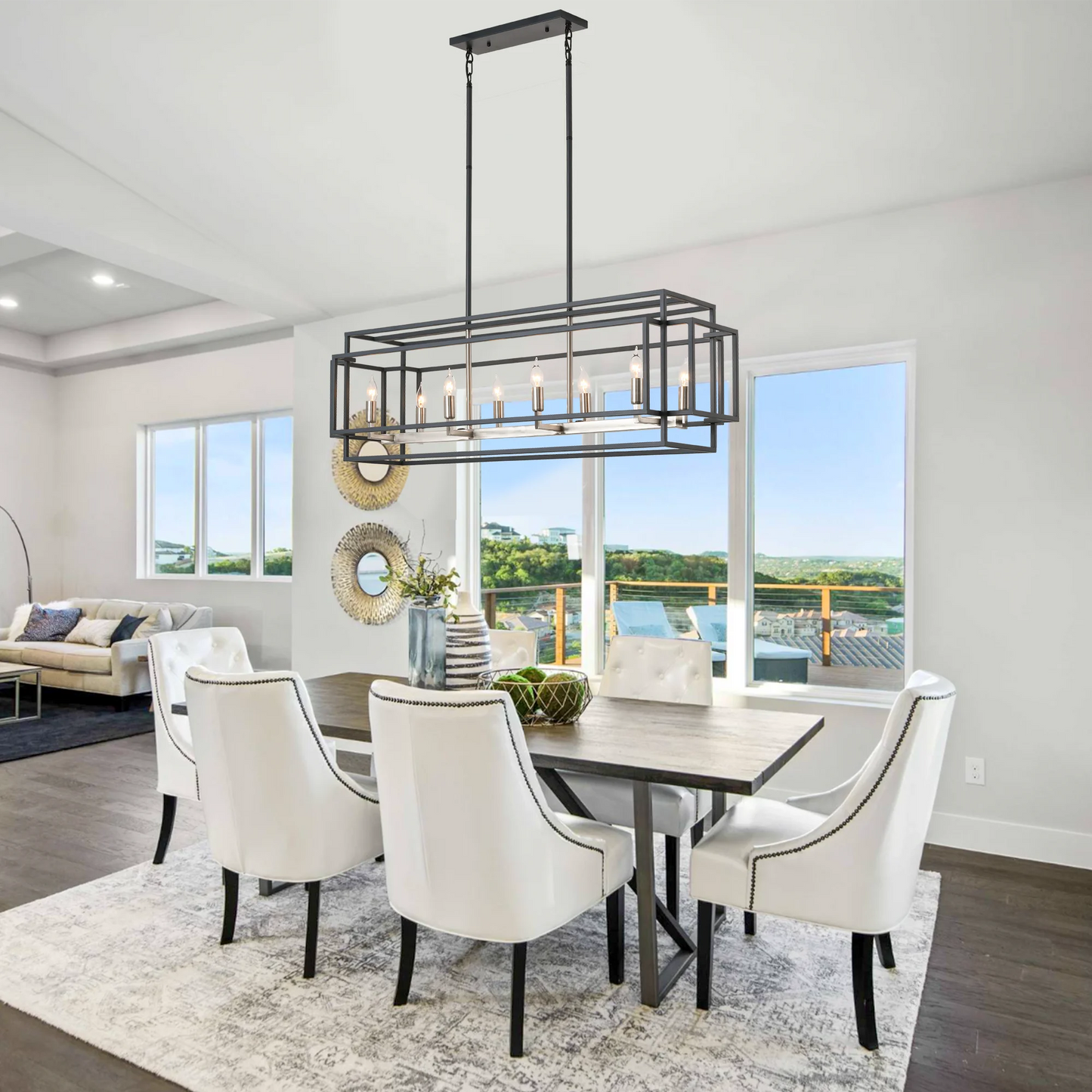 LovingC Retro Industrial Chandelier For Dining Room And Kitchen Island