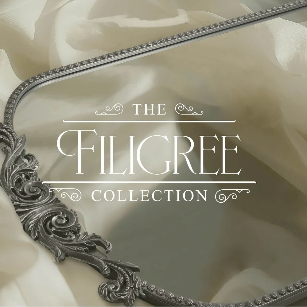DUTRIEUX Filigree Arch Metal Wall Mirror Floral Design