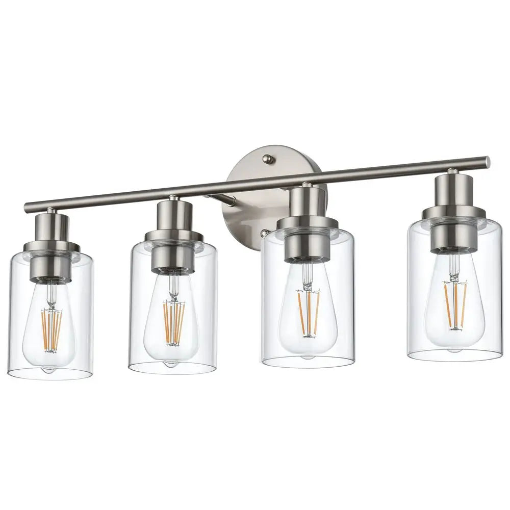 Origin Brushed Nickel Five Light Bathroom Vanity Light