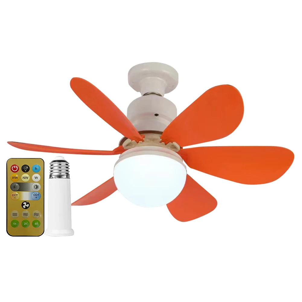 JOCESTYLE Ceiling Fan LED Lamp E27 Base Remote Control