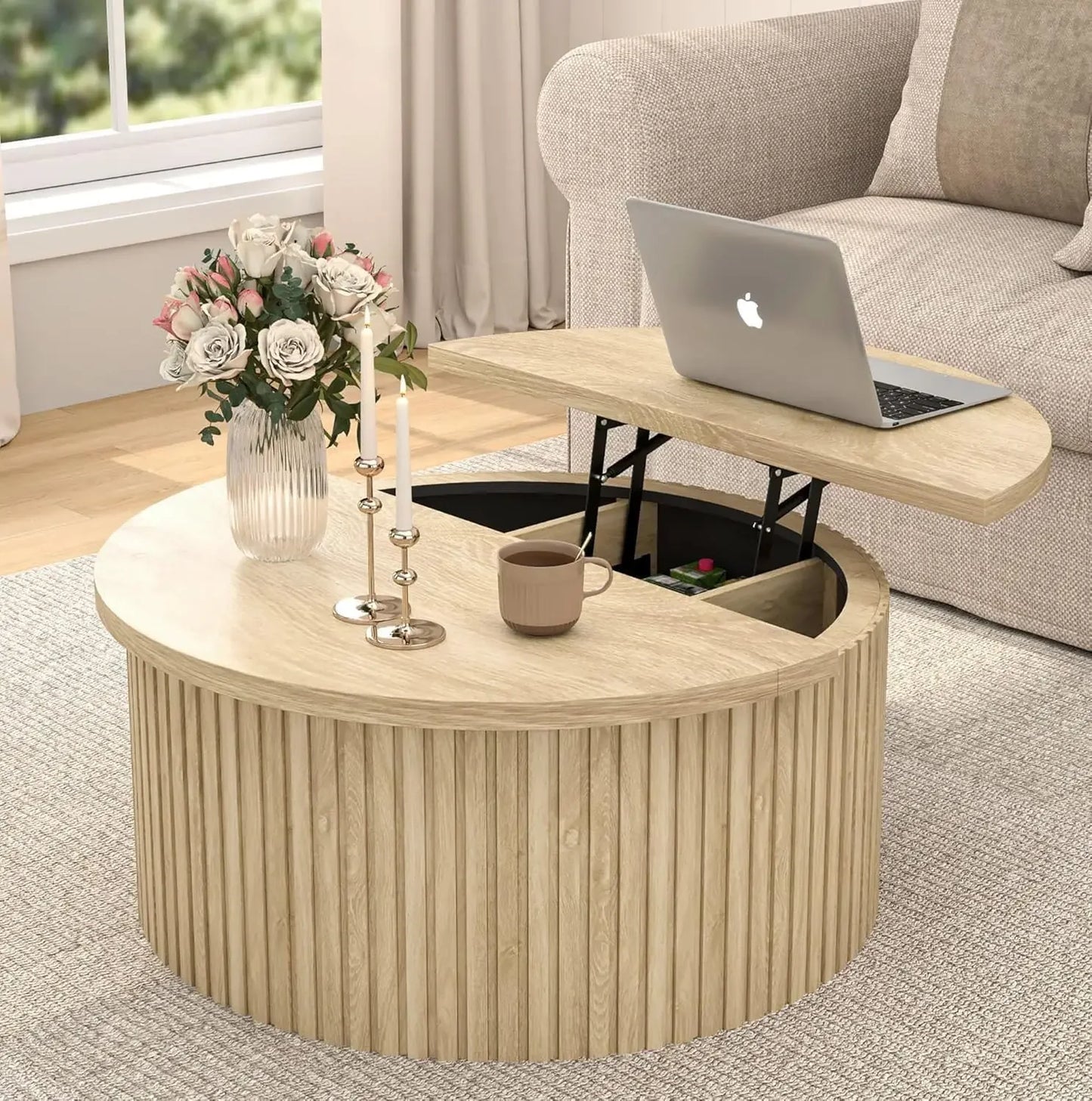 ZUIYU Lift Top Coffee Table With Storage For Living Room