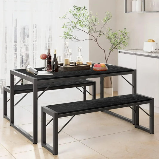 Hign-concerned Dining Table Set For 4 With Benches