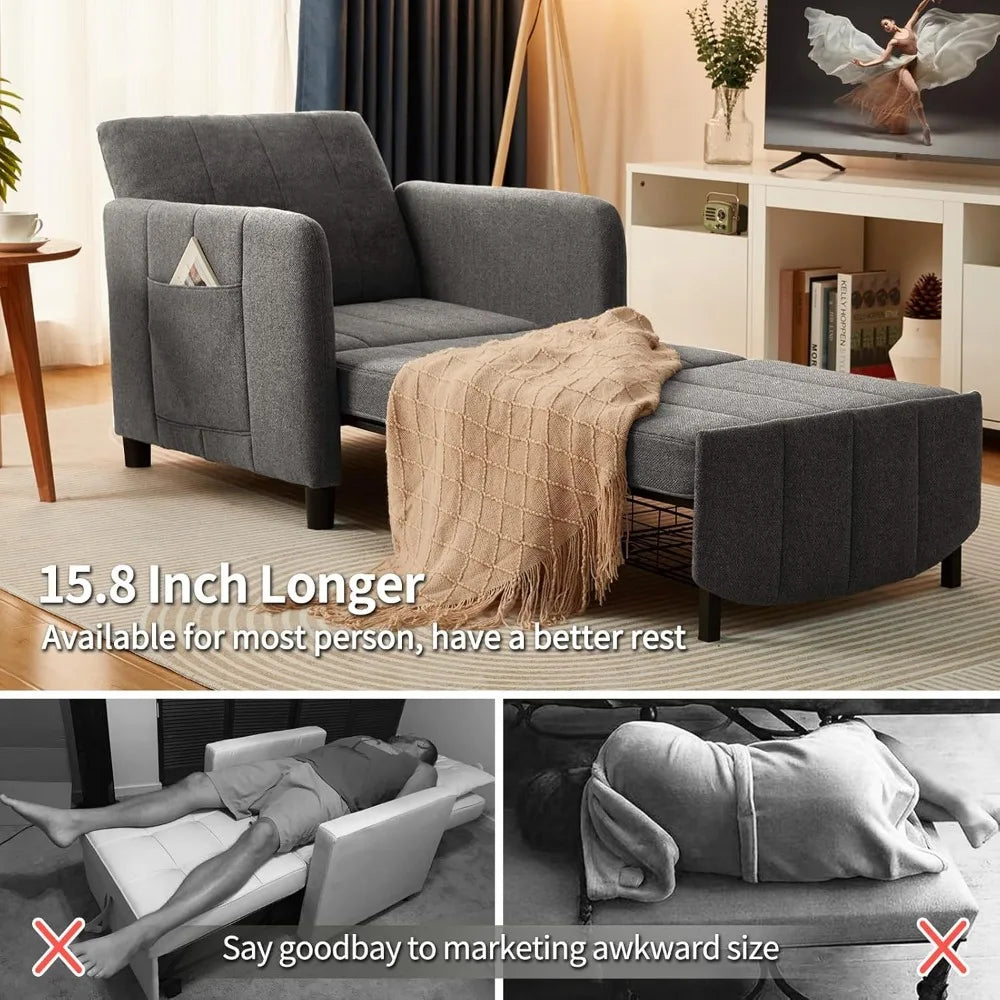 Yanying Sleeper Chair Convertible Sofa Bed 3 In 1 To 4 In 1