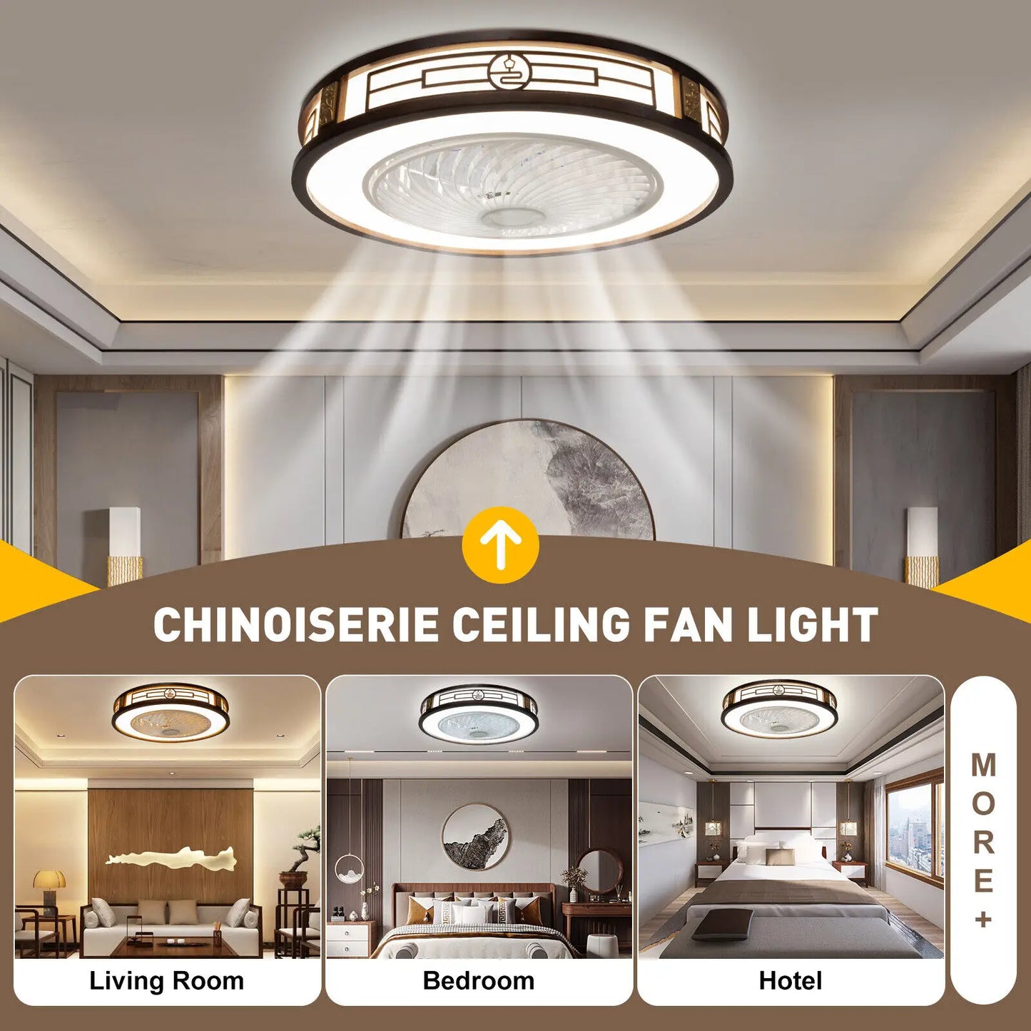 Hign-concerned Ceiling Fan With Light Remote Control