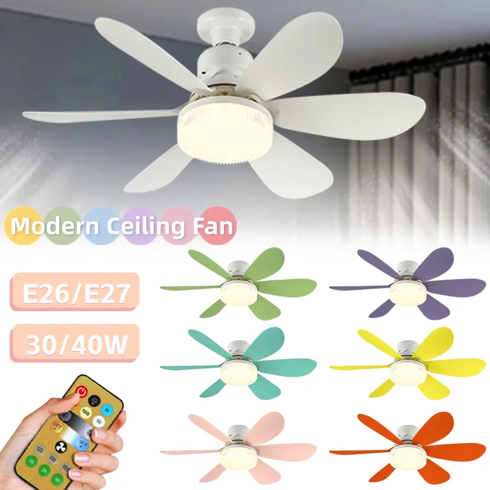 Hign Concerned Ceiling Fan With Remote And LED Light