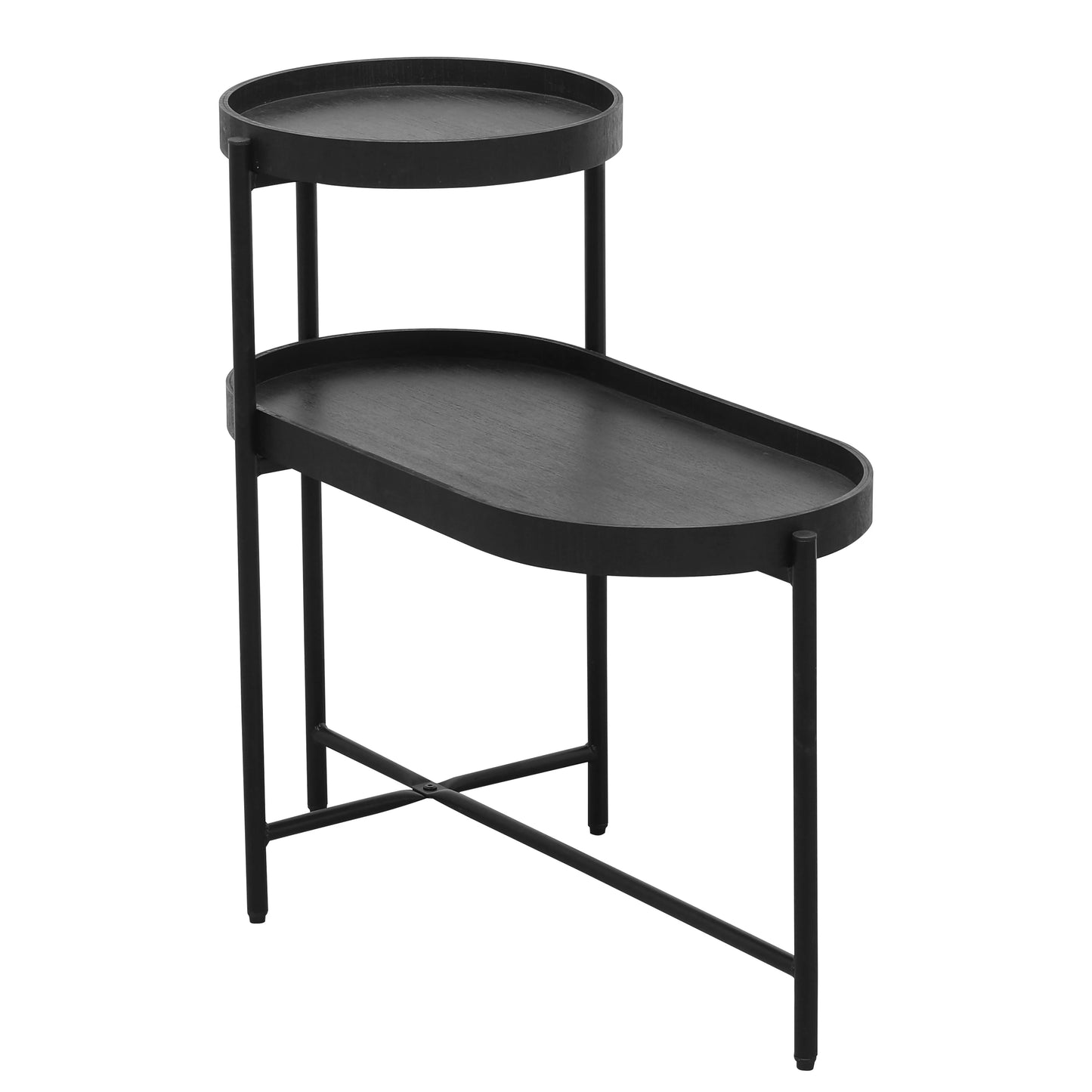 General Use 2 Tier Side Table With Storage Living Room