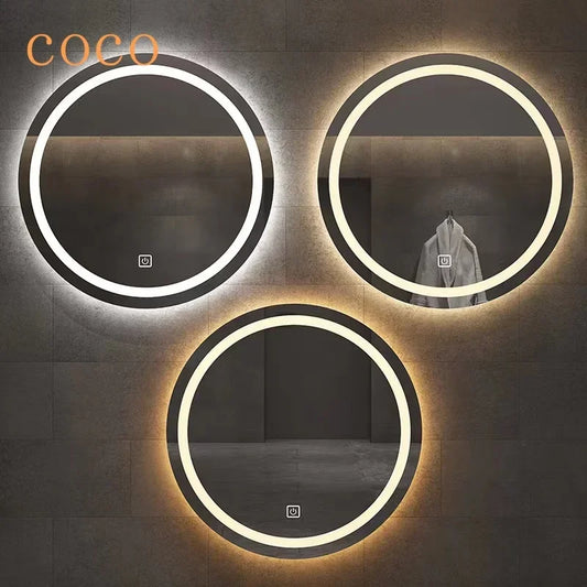Lansyco Smart Makeup Mirror Wall Tri Color Touch Fog Removal