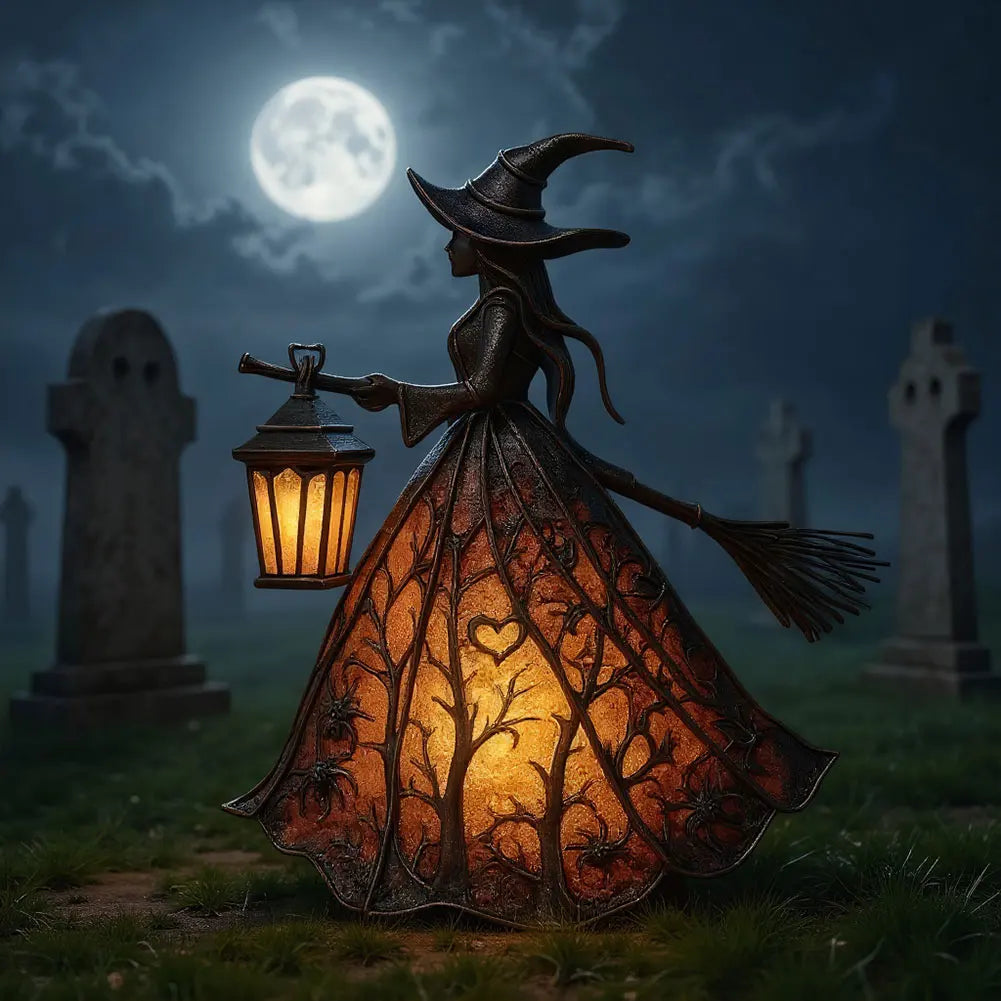 Alloet Gothic Witch Night Light Statue For Bedroom Decor