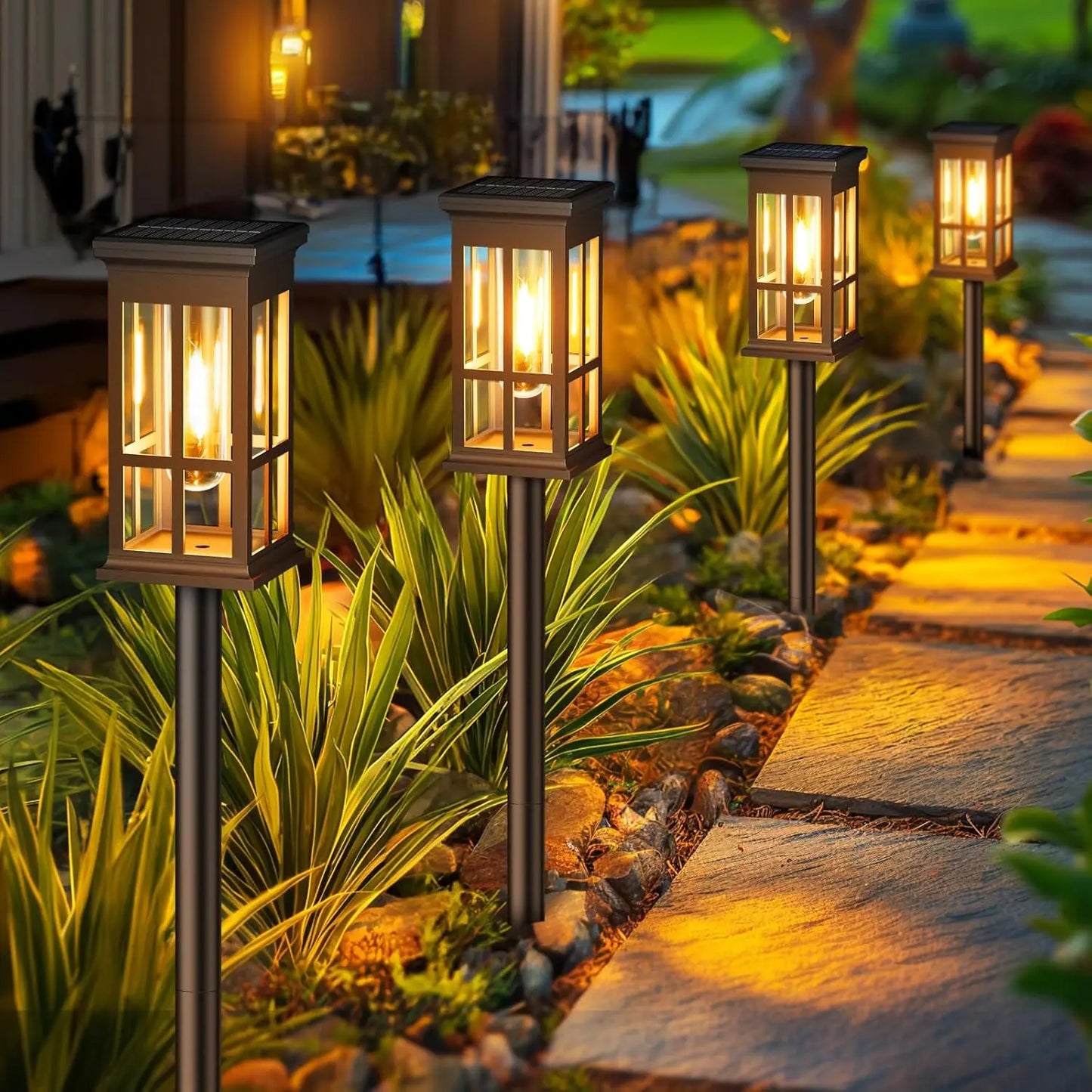 KPSTEK Solar Pathway Lights 2 6 8 Pack Bright Patio