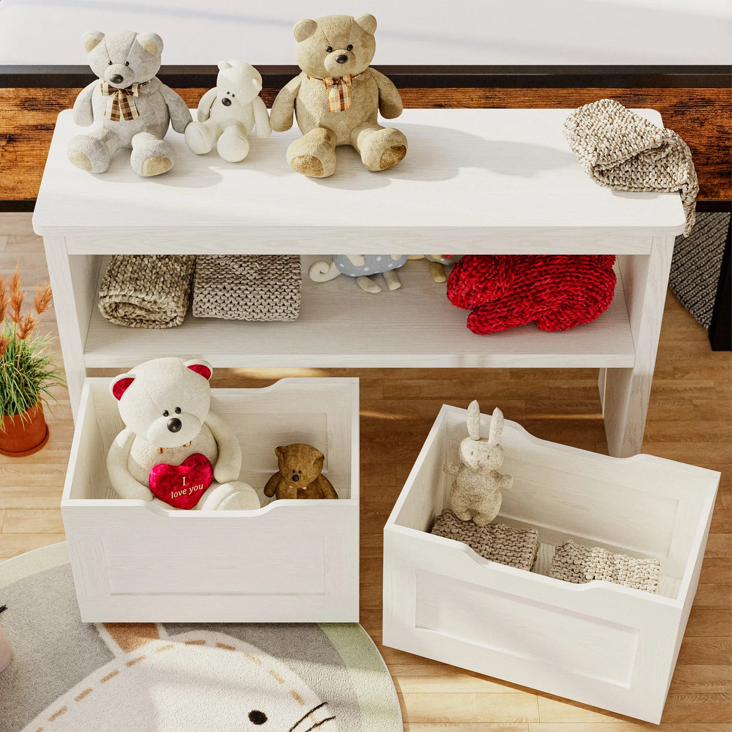 Ironck Toy Storage Organizer With Drawers And Wheels