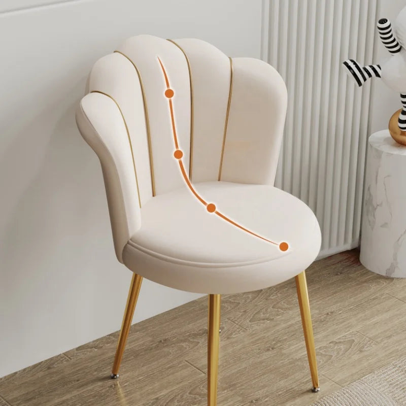 Minimalist Modern Makeup Dressing Chair With Backrest