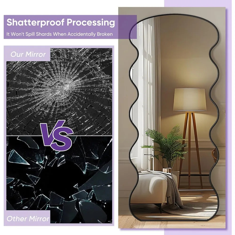 Freestanding Floor Mirror With Stand For Bedroom Decor