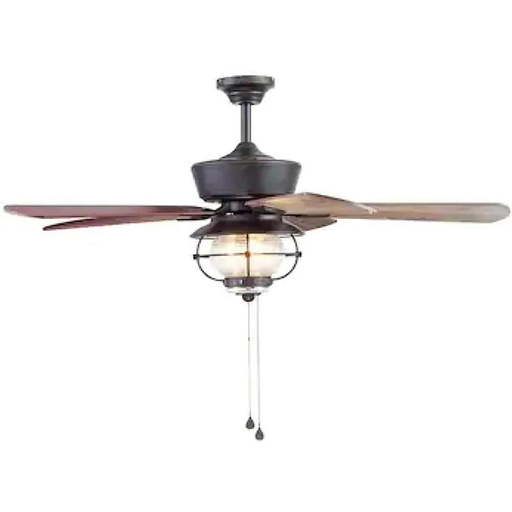 LED Indoor Outdoor Ceiling Fan With Light Kit Five Blade