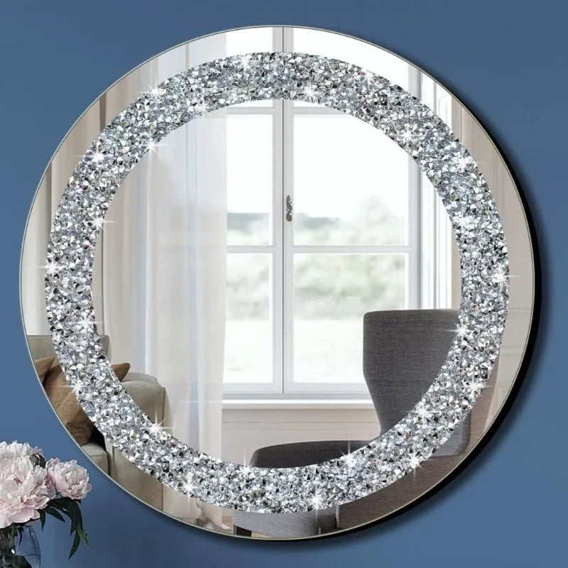 High Concerned Crystal Crush Diamond Mirror Wall Decor