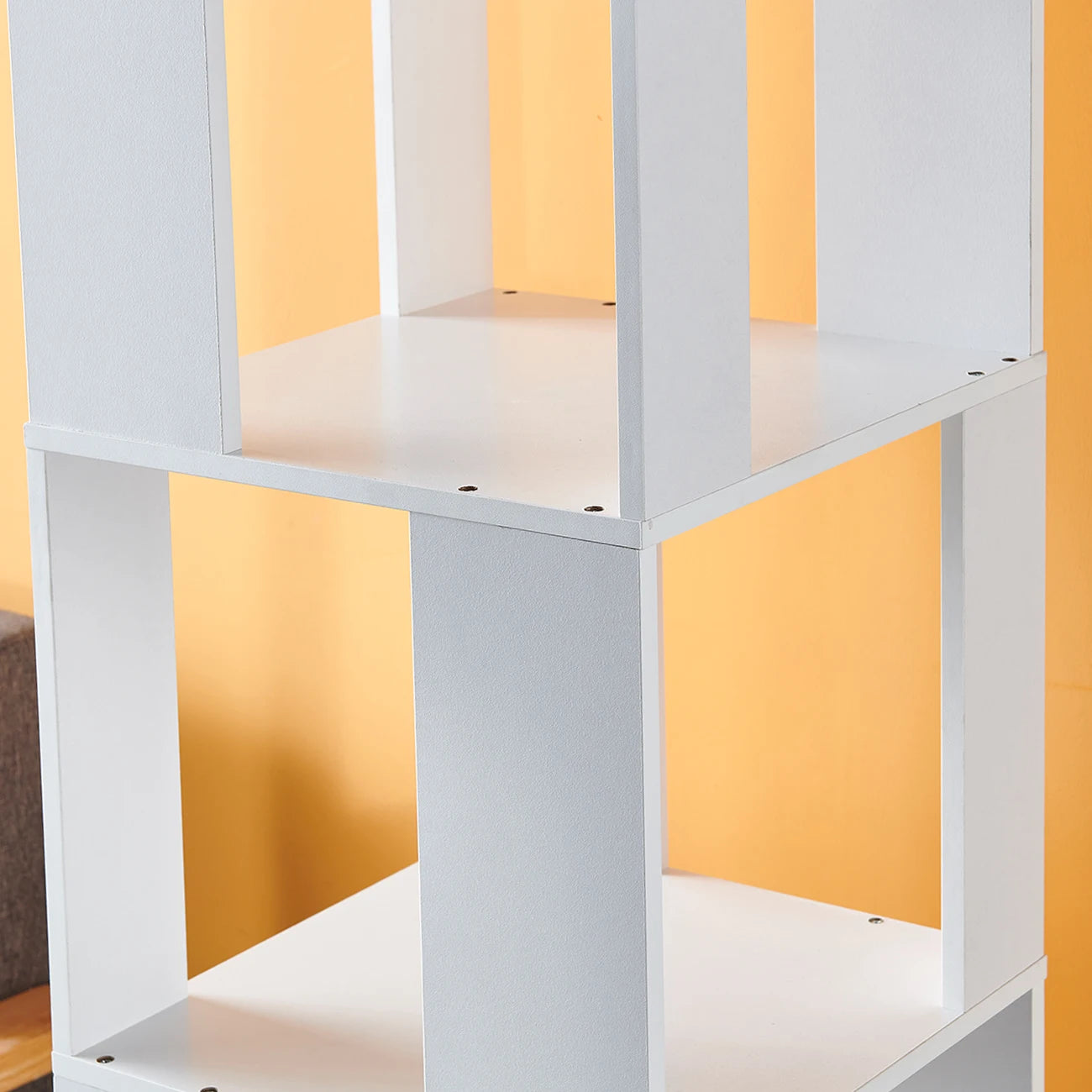 BonChoice Rotatable 6 Tier Slim Corner Bookcase Shelf