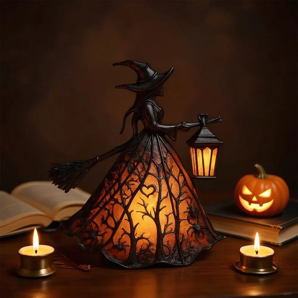 Alloet Gothic Witch Night Light Statue For Bedroom Decor