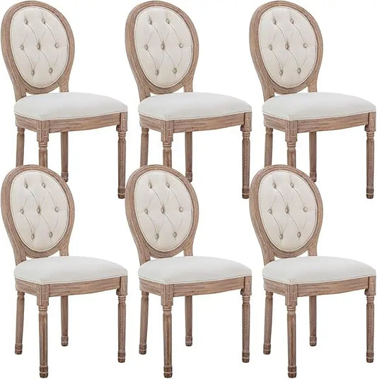 HUANZHUANG French Country Dining Chairs Solid Wood