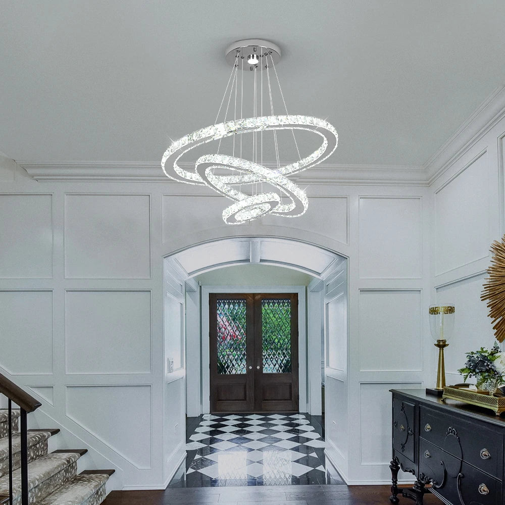 GreeLustr Luxury Crystal Pendant Light Dimmable Chandelier