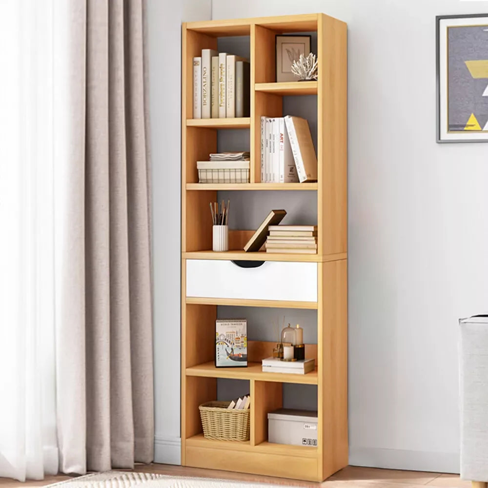 Bymaocar Wood Storage Organizer Bookcase 8 Shelf Cube