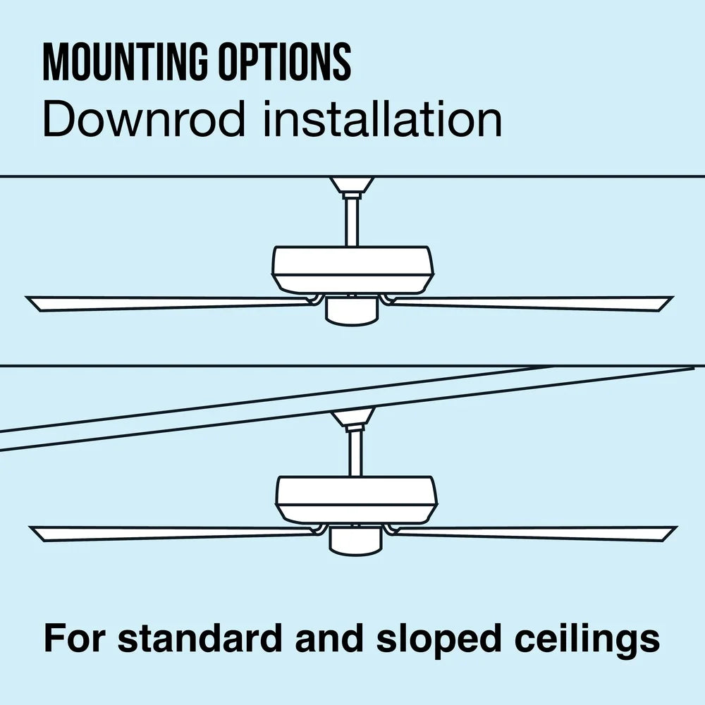 XMSJ Ceiling Fan With Light Kit Reversible Blades Motor