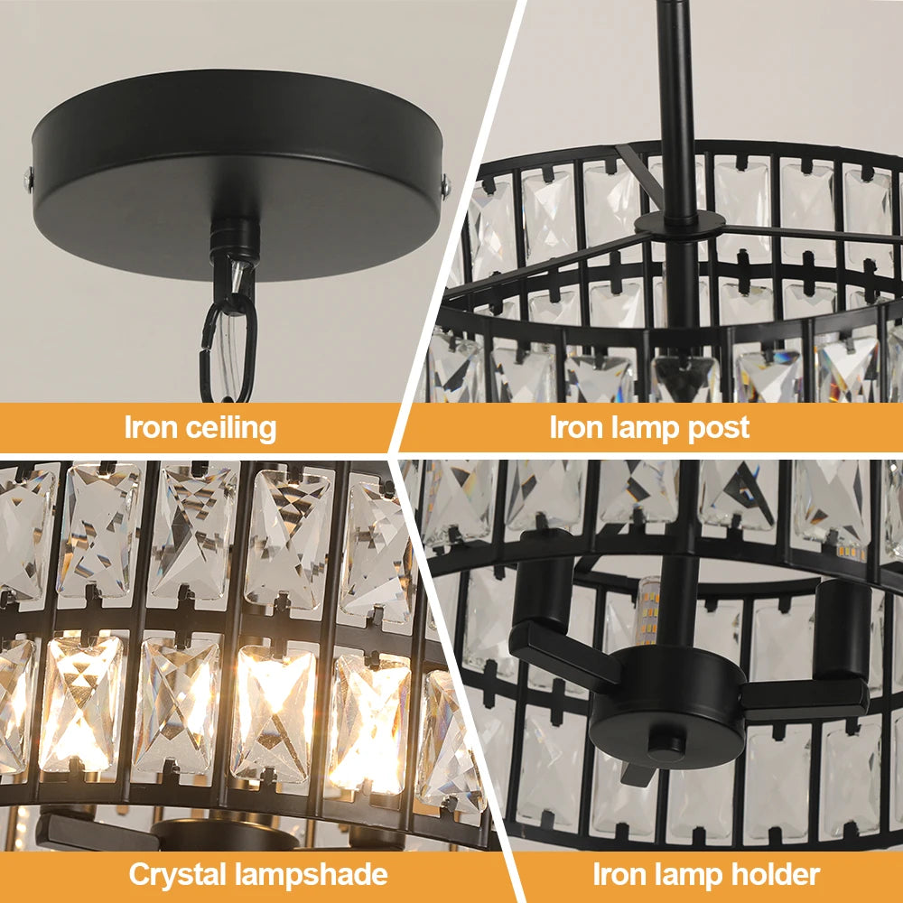 Vetrulus Crystal Pendant Light Chandelier Modern Lamp