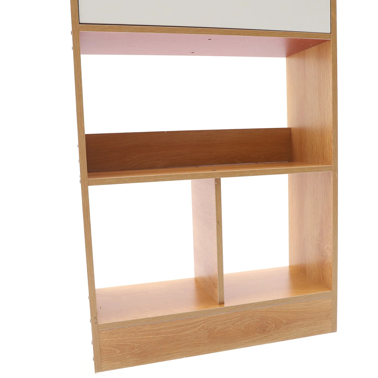 CNCEST Storage Cabinet Bookcase Organizer With Drawer MDF