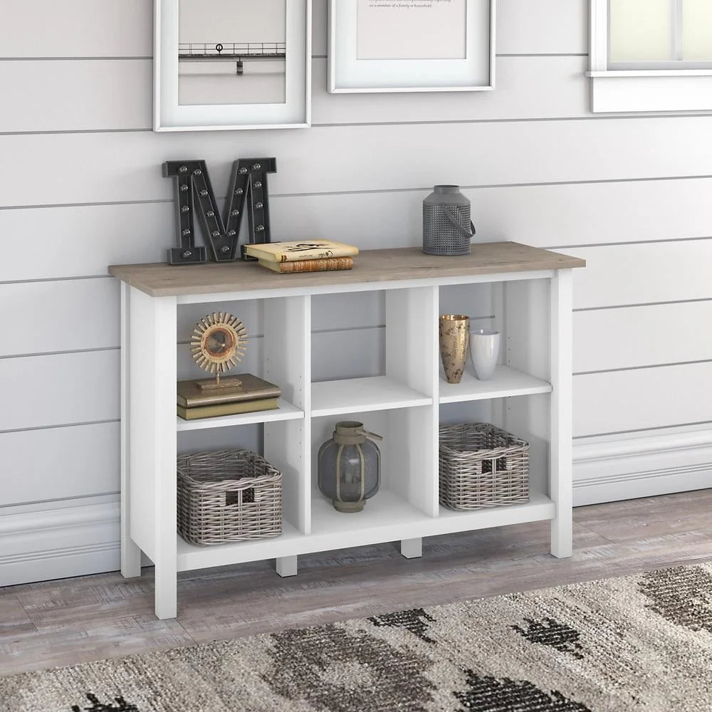 XMSJ 6 Cube Bookcase With Adjustable Shelves For Home