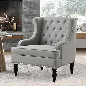 Dafify Modern Upholstered Wingback Armchair Reading Chair