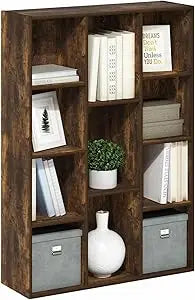 Luder Bookcase 7 Cube Storage Laminated Engineered Wood