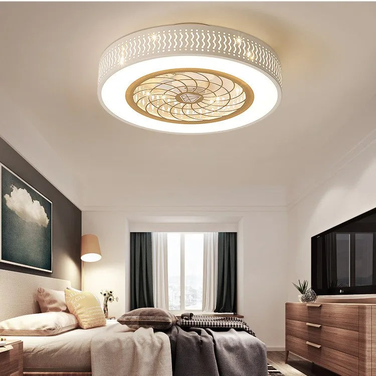 ONEYLTTC Ceiling Fan Lamp With LED Light And Remote Control