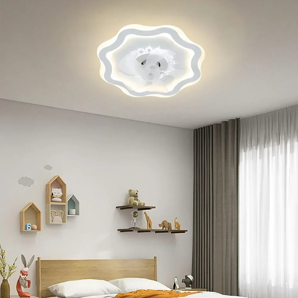 Bymaocar Led Ceiling Fan Light With Remote Dimming 3 Speeds