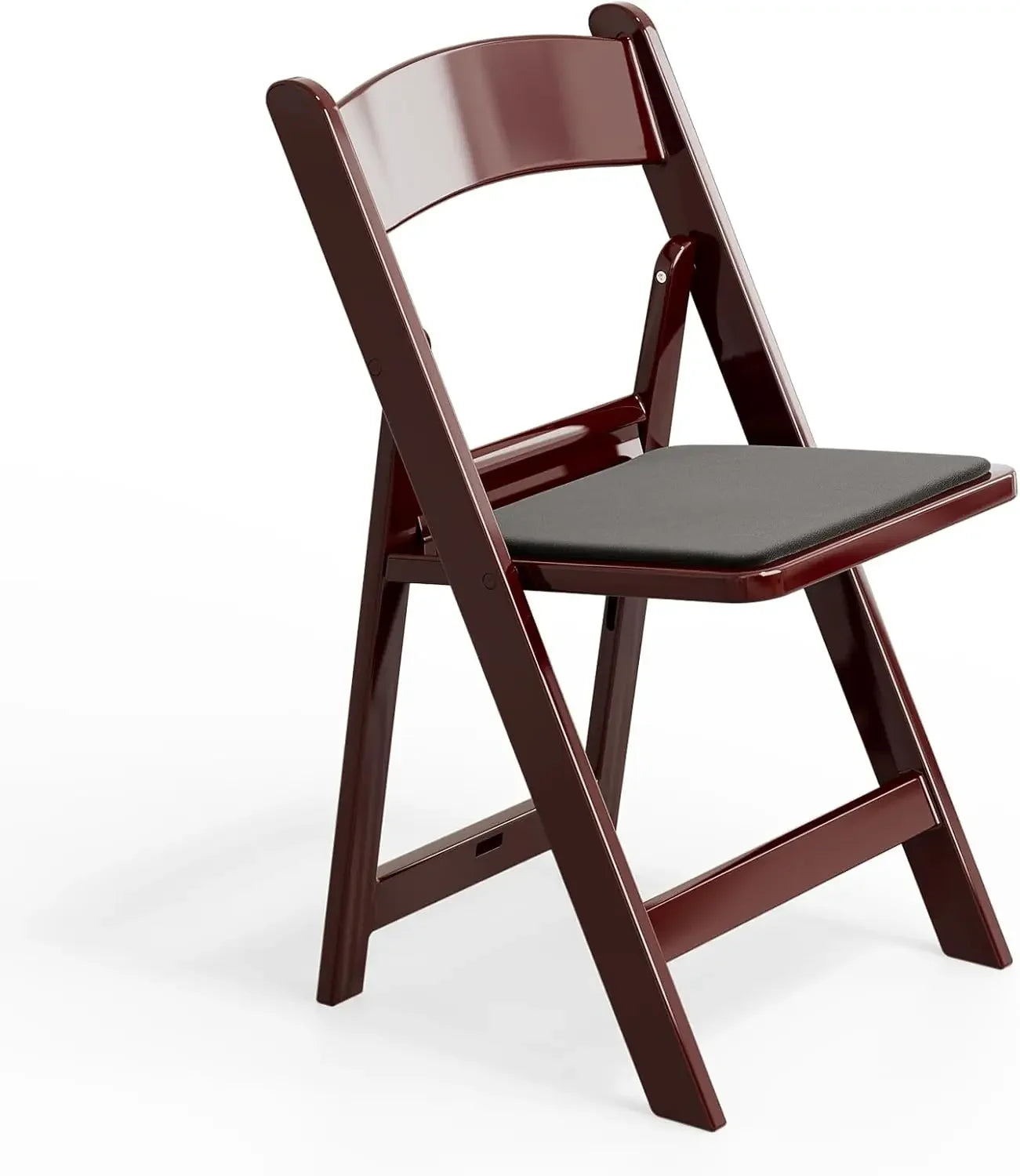 Resin Folding Chair With Cushioned Seat For Indoor Outdoor