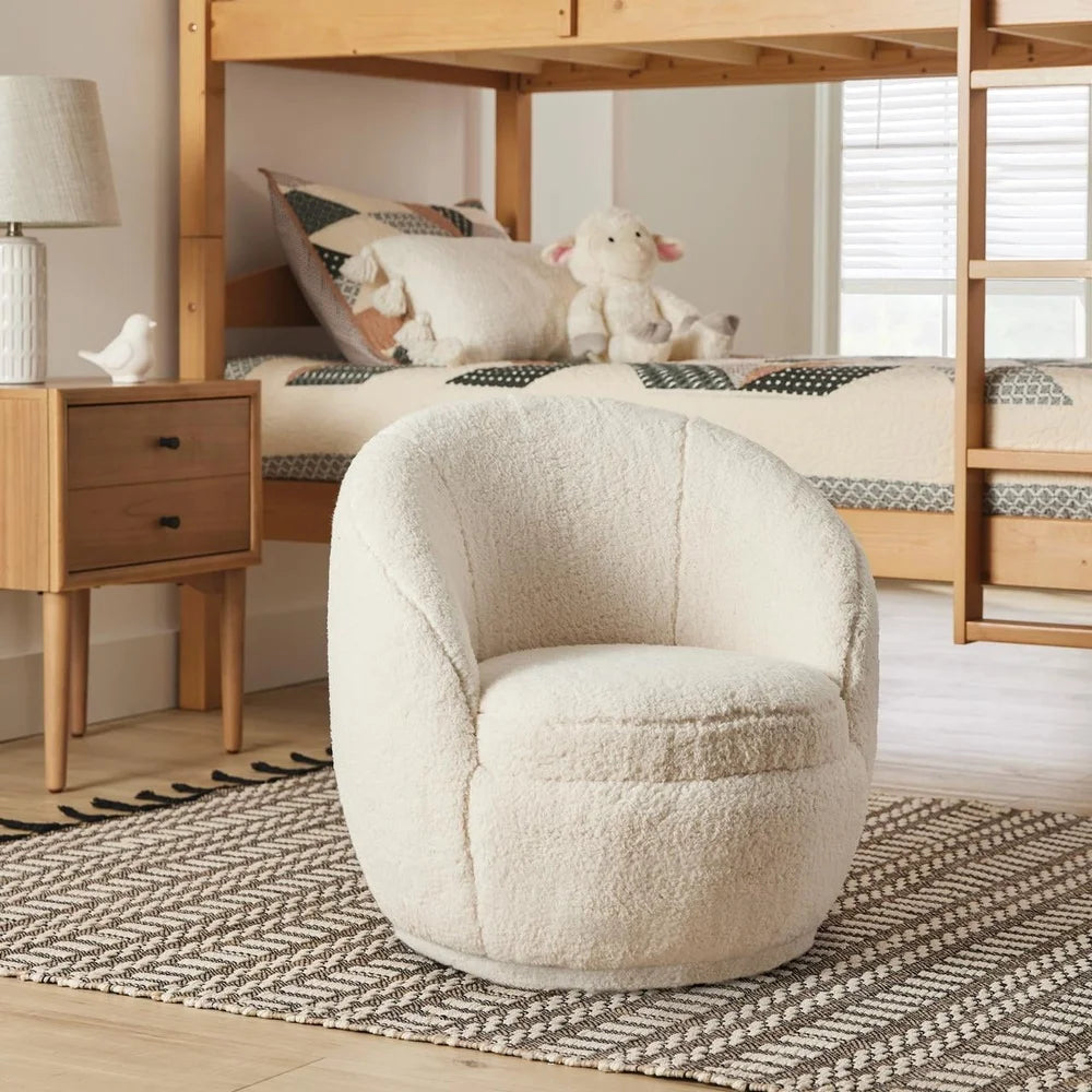 Neet Designs Emporium Mira Kids Swivel Chair Faux Shearling
