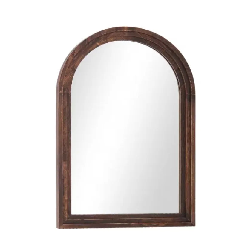 Hign-concerned Arched Mirror With Acacia Wood Frame