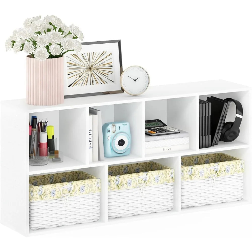 Luder Bookcase 7 Cube Storage Laminated Engineered Wood