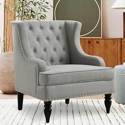 Dafify Modern Upholstered Wingback Armchair Reading Chair