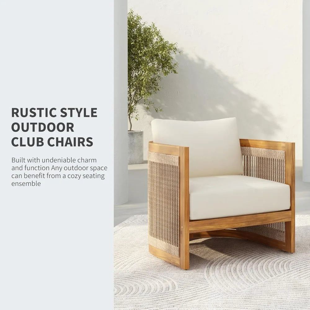 Neet Designs Emporium Dora Patio Club Chairs With Cushions