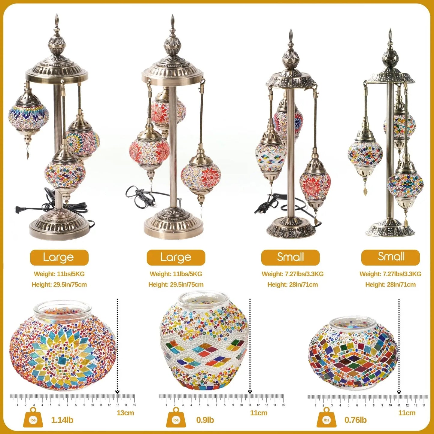 Turkish Mosaic Table Lamp Handmade Bohemian Glass Lighting