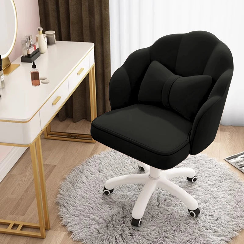 WXJHL Velvet Butterfly Desk Chair With Bow Cushion Office