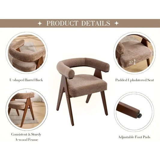 DAFIFY Farmhouse Dining Chairs Set Of 4 With Upholstery