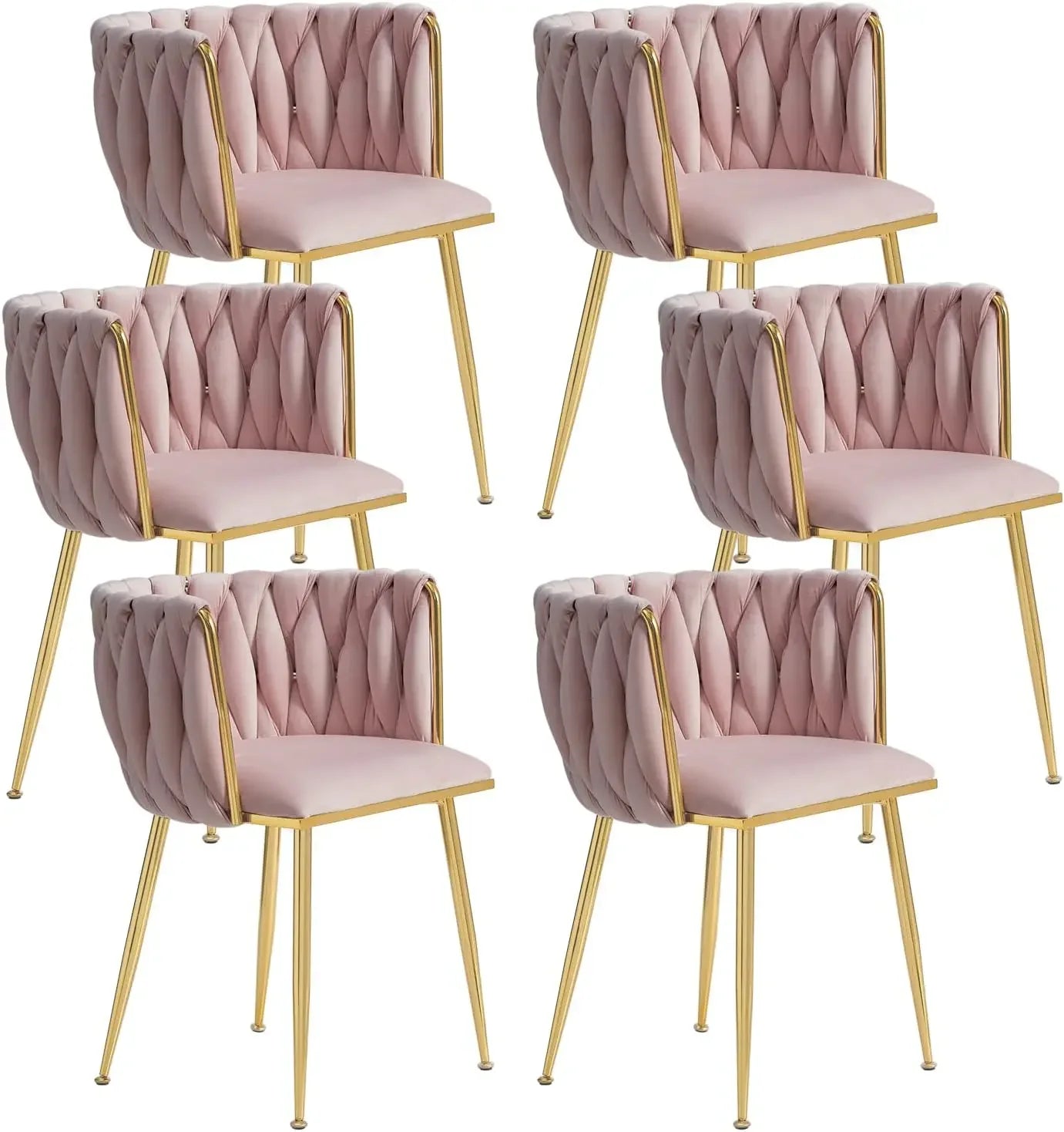 DAFIFY Upholstered Velvet Dining Chairs With Gold Legs
